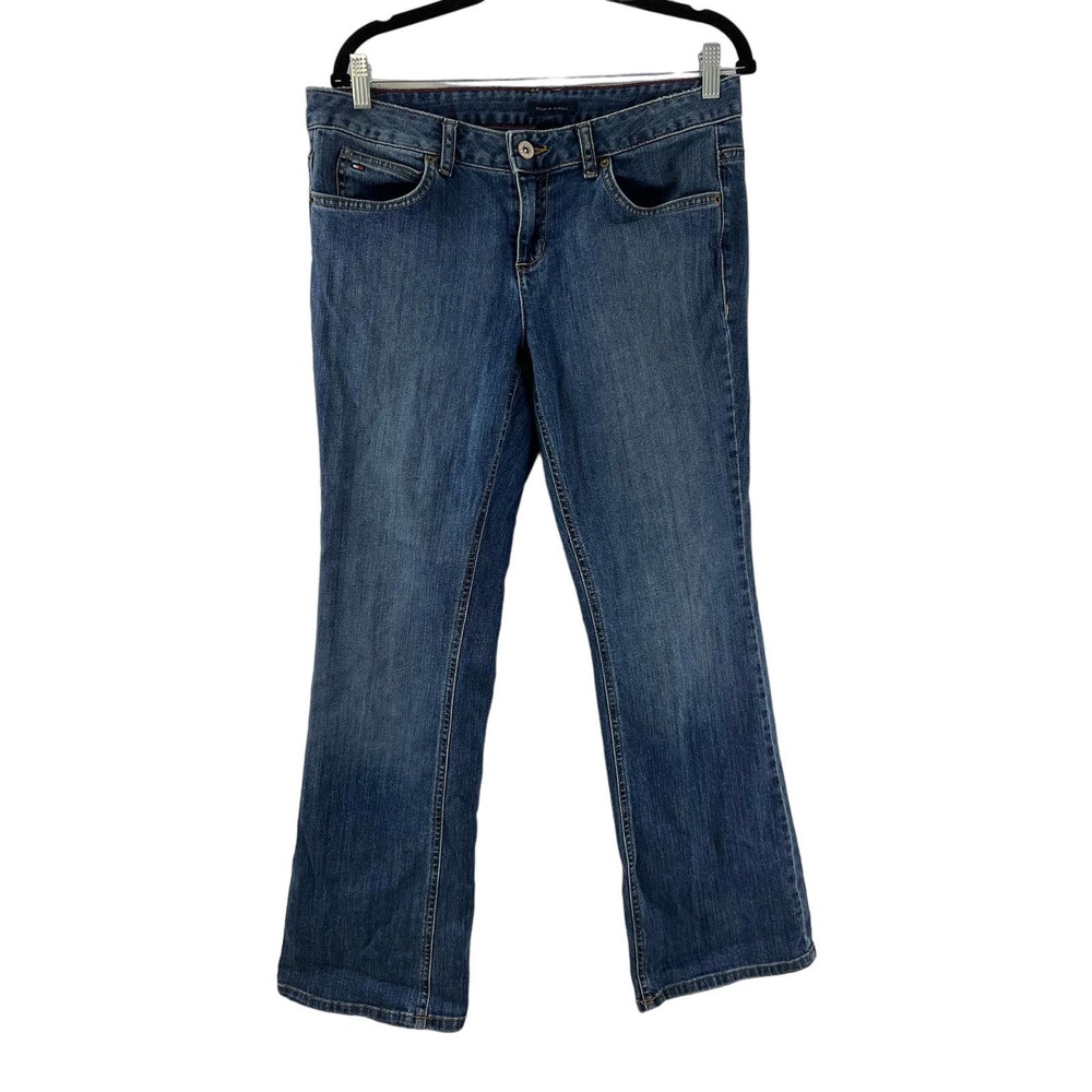 Tommy Hilfiger Blue Jeans Womens Size 14 Pants Pockets Zipper - Picture 1 of 8